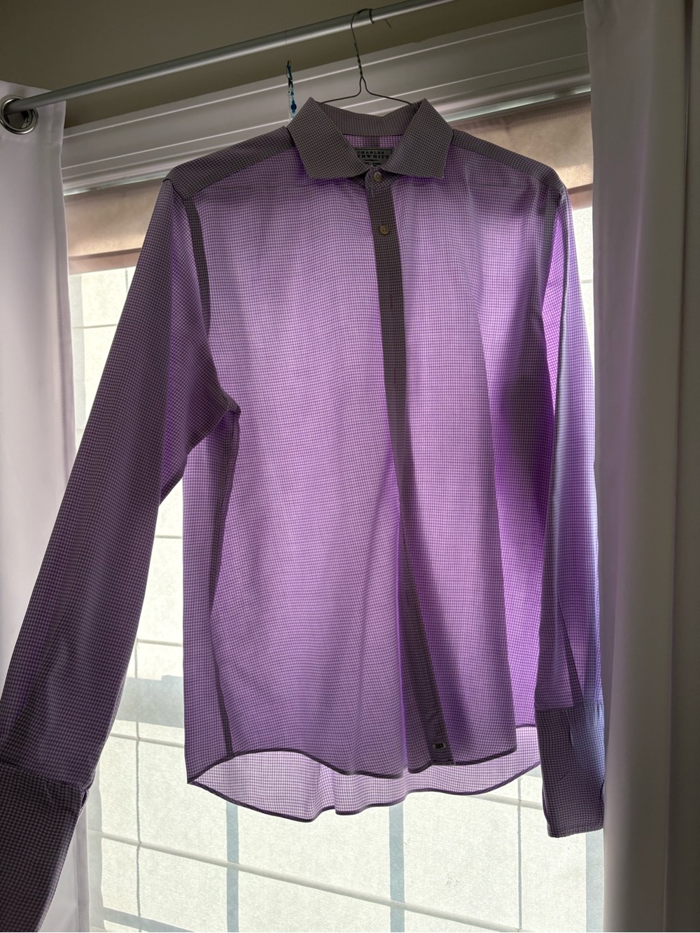 Charles Tyrwhitt Purple Microcheck Dress Shirt